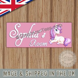 Personalised Unicorn Sign Bedroom Name Plate Aluminium Plaque Ideal Gift Idea 06