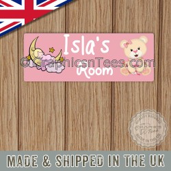 Personalised Door Sign Baby Girls Bedroom Nursery Name Plaque Ideal Gift Idea