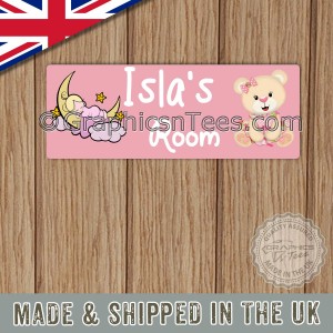 Personalised Door Sign Baby Girls Bedroom Nursery Name Plaque Ideal Gift Idea