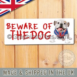 Beware Of The Dog Garden Gate Sign British Bulldog Funny Shed Plaque Gift Idea 2