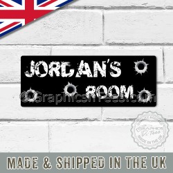 Personalised Name Gangster Style Sign Bedroom Game Room Den Office Personalized Door Plate Aluminium Metal Plaque Ideal Gift Idea 02