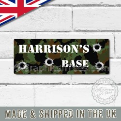 Military Army Style Personalised Name Plate Sign Bedroom Game Room Den Office Personalized Door Aluminium Metal Plaque Ideal Gift Idea 01