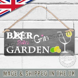 Personalised Garden Sign Beer Gin Garden Room Summerhouse Fun Funny Personalized Plaque