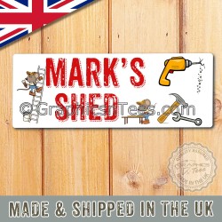 Personalised Shed Name Plate Funny Mancave Plaque Ideal Gift Idea