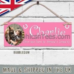 Stable Door Signs Horses Name Plate Personalised with Photo Makes an Ideal Gift
