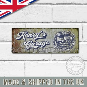 Custom Metal Signs With Personalized Name Ford Vintage Design Look