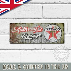 Custom Metal Signs With Personalized Name Texaco Vintage Look
