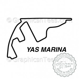 Abu Dhabi Yas Marina Race Track Sticker Vinyl Graphic Decal F1 Formula 1