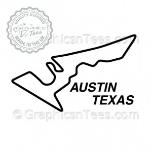 Austin Texas USA Race Track Sticker Vinyl Graphic Decal F1 Formula 1