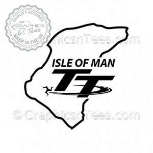 2 x Isle of Man TT Race Track Stickers Vinyl Graphic Decals Motor Racing GP